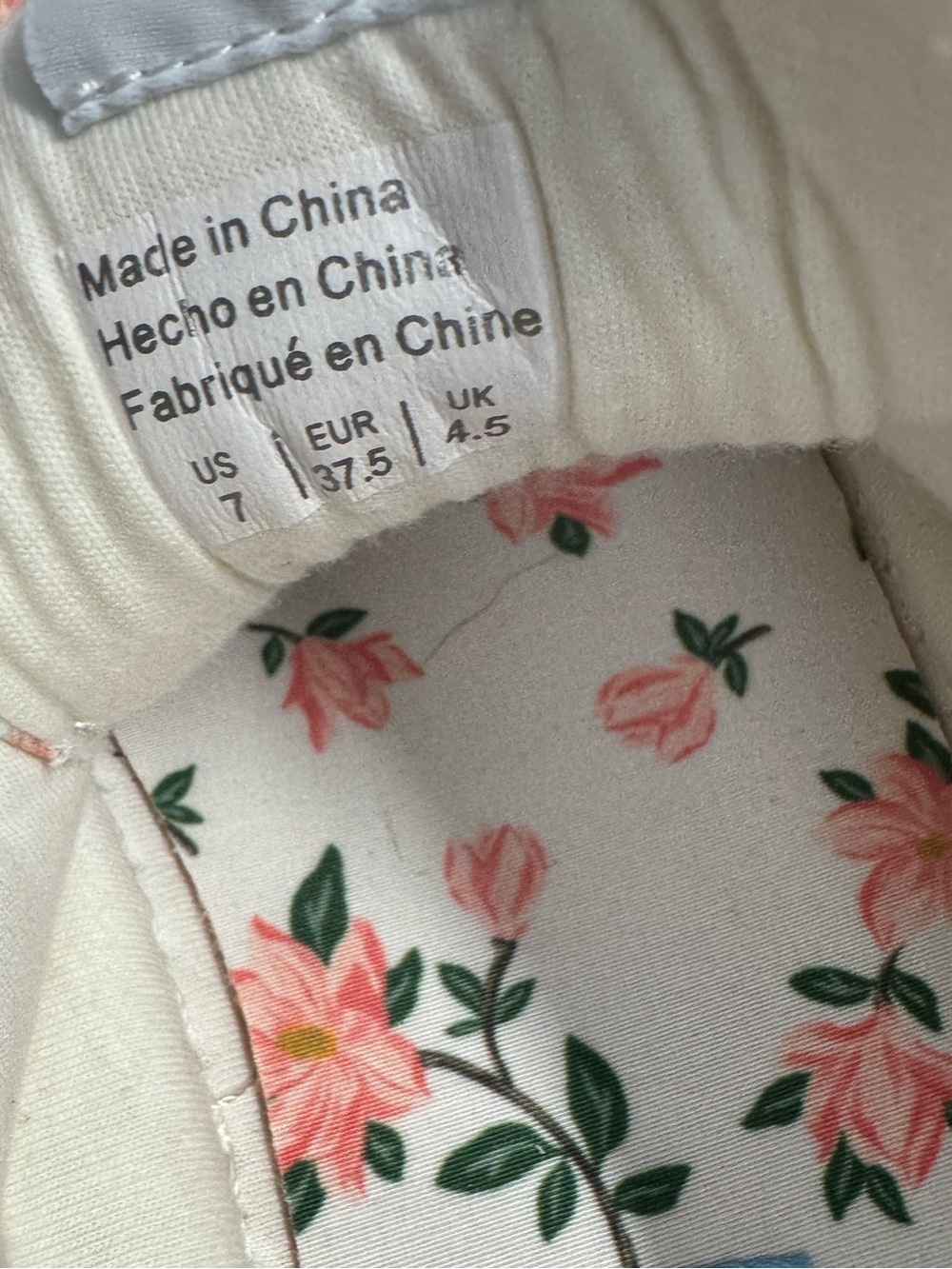 Draper James Harper Floral Print Lace Up Sneakers White Pink Women’s Size US 7 - Picture 10 of 10